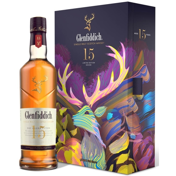 Glenfiddich 15YO 40% 70cl+blašķe