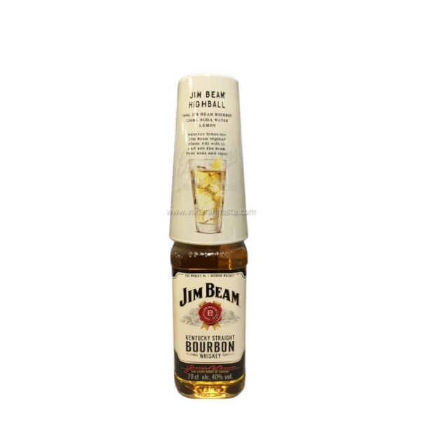 Jim Beam White 40% 70cl komplekts ar glāzi